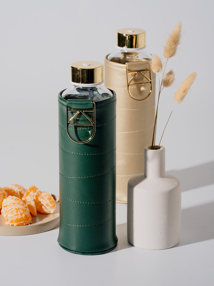 Green Forest Glass Bottle